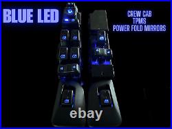 03-06 Silverado Escalade Front & Rear Window Switch Set BLUE LED TPMS Power Fold