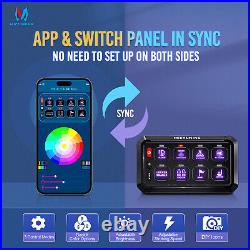 12/24v 8 Gang Touch Screen Switch Panel Box On-Off Power Control Dimmable Marine