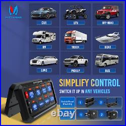 12/24v 8 Gang Touch Screen Switch Panel Box On-Off Power Control Dimmable Marine