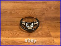 2009-2014 CADILLAC CTS BLACK LEATHER WOOD HEATED STEERING WHEEL With SWITCHS OEM