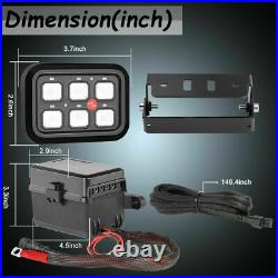2x 6-Gang Switch Panel Relay Automatic Dimmable Circuit Control Box Car Marine