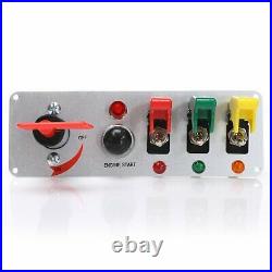 3 Toggle Switch LED Nitrous Activate Race PANEL CHROME Aircraft Safety Covers