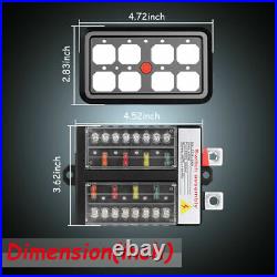 6/8Gang Switch Panel Relay Circuit Control System For LED Light Bar Pods 12V Car