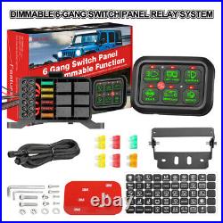 6-Gang Control Switch Panel Automatic Dimmable For Off Road SUV UTV Toyota Dodge