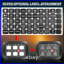 6-Gang Control Switch Panel Automatic Dimmable For Off Road SUV UTV Toyota Dodge