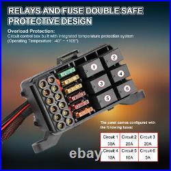 6-Gang Control Switch Panel For Off Road SUV UTV Toyota Dodge LED Pods Light Bar