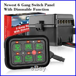 6 Gang Switch Panel Circuit Control Box Relay System +Wiring ATV UTV Boat Marine
