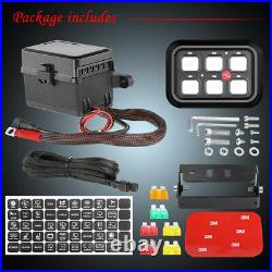 6-Gang Switch Panel Relay Automatic Dimmable Circuit Control Box Car Marine 12V