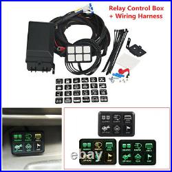 6 Gang Switch Panel Relay Control box +Wiring Harness for Auto Car 12V DC Power