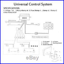 6 switch panel relay control box + wiring harness for vehicle with 12V DC power
