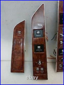 90-94 Lincoln Town Car Driver Power Window Control Switches Woodgrain