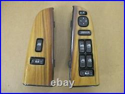 99-02 Chevy or GMC 4DR Truck LEFT RIGHT Woodgrain Master Power Window Switch SET
