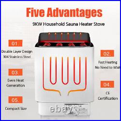 9KW Sauna Heater Stove 220V With External Control for Bath Dry Sauna Stove