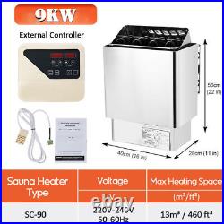 9KW Sauna Heater Stove 220V With External Control for Bath Dry Sauna Stove