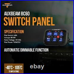 AUXBEAM 6 Gang Switch Panel LED Light Bar Circuit Control For Can-Am Polaris RZR