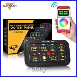 AUXBEAM RGB 8-Gang Control Switch Panel Fit Off Road SUV UTV Toyota