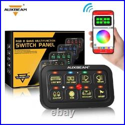 AUXBEAM RGB 8 Gang On-off Control Switch Panel System For Car ATV Boat Marine