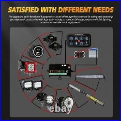 AUXBEAM RGB 8 Gang On-off Control Switch Panel System For Car ATV Boat Marine