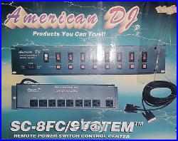American Dj SC-8FC Remote Power Switch Control Center System (New!)