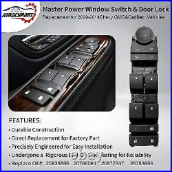 Atracypart Master Power Window Switch Door Lock Front Driver Side with Mirror Sw