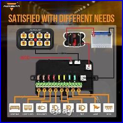 Auxbeam 8 Gang Switch Panel On-Off Universal Circuit Control Relay System Box