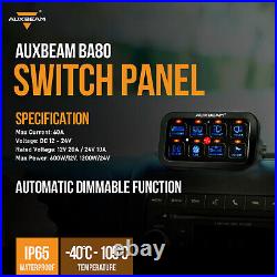 Auxbeam 8 Gang Switch Panel On-Off Universal Circuit Control Relay System Box