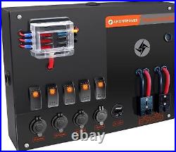 Camping Electrical System Centre Battery Power Control Box 12/24V DC