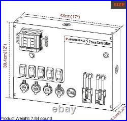 Camping Electrical System Centre Battery Power Control Box 12/24V DC