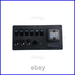 Electrical Centre Battery Power Control Box 12/24V ON Off Switch Panel 6 Gang