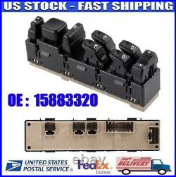Front Driver Left Side Power Window Switch Black For Chevy 15883320 US STOCK