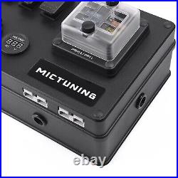 MICTUNING 6 Gang Power Control Box Panel Cigarette Lighter Socket Fuse Block