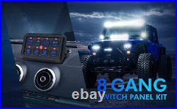 MICTUNING 8 Gang Switch Panel On/Off Led Light Bar Power Circuit Control 12V 24V