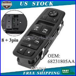 Master Power Window Control Switch Front Left For 2011-2017 Dodge Charger 4-Door