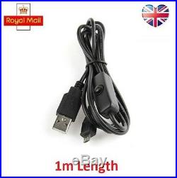 Micro USB Cable 1m With ON/OFF Charging Cable Switch Toggle Power Control