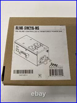 Middle Atlantic RLNK-SW215-NS 15A Inline Controlled & Monitored Power Switch NEW