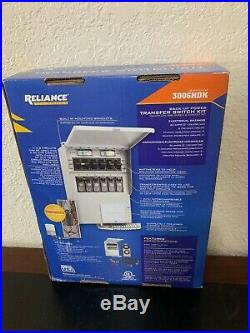 Reliance Controls 3006HDK 6-circuit Generator Power Transfer Switch Brand New