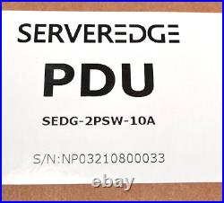 Serveredge 2-Port Switched PDU (SEDG-2PSW-10A) Remote Power Monitor and Control