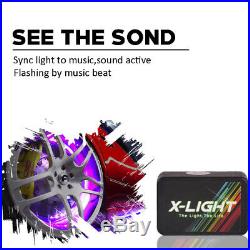 Set of LED Wheel Ring Lights IP68 Color-Shift Blue-tooth Control withPower Switch