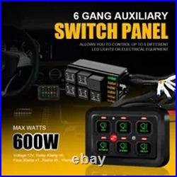 Universal Car LED Light Switches Panel ON OFF Fused Control Power System 6 Gangs