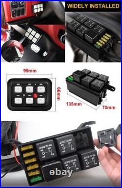 Universal Car LED Light Switches Panel ON OFF Fused Control Power System 6 Gangs