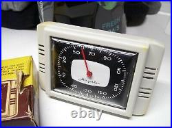 Vintage nos 60s Airguide Auto Visor Thermometer meter service gm street rat rod